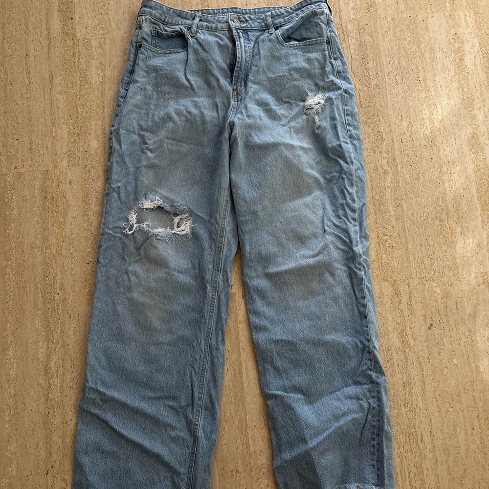 Old Navy Women’s Wide leg Relaxed Light Blue jeans